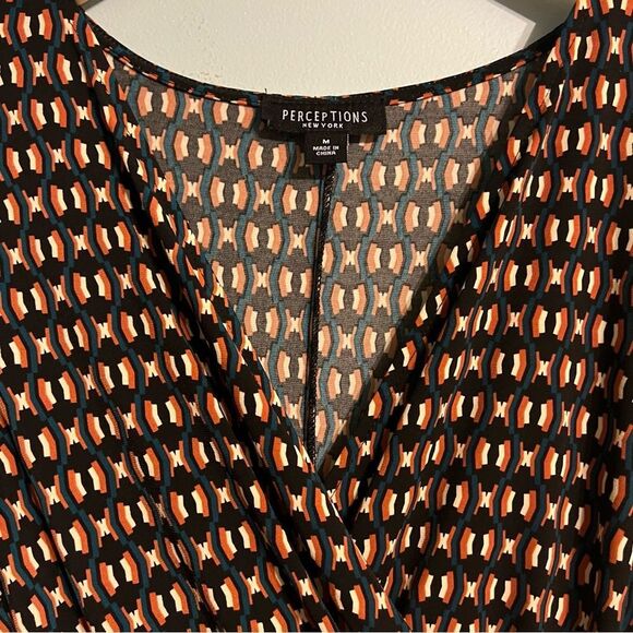 Wrap Dress by Perceptions Size Medium handkerchief hem (faux wrap) - Picture 10 of 14